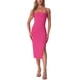 thumbnail image 1 of Vestido de tirantes spaghetti INSPIRE CHIC para mujer, vestido de cóctel sin mangas, ajustado con abertura, color rosa intenso, 1 of 6