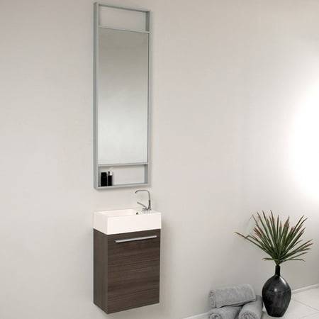 Fresca Pulito Small Modern Bathroom Vanity with Tall Mirror  Walmart 