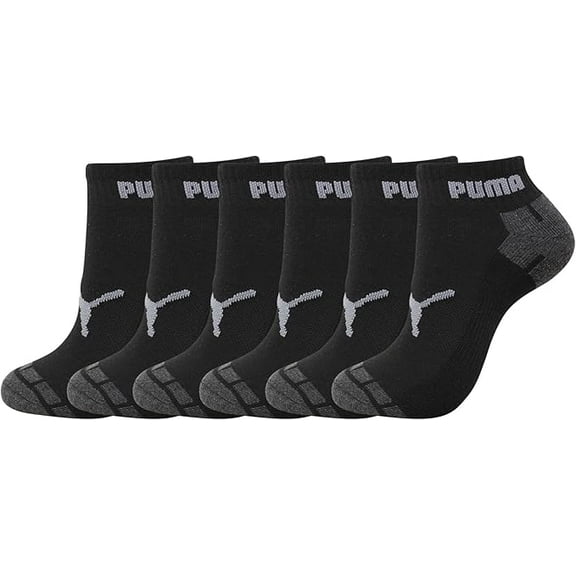 PUMA Mens 6-Pack Quarter Crew Socks