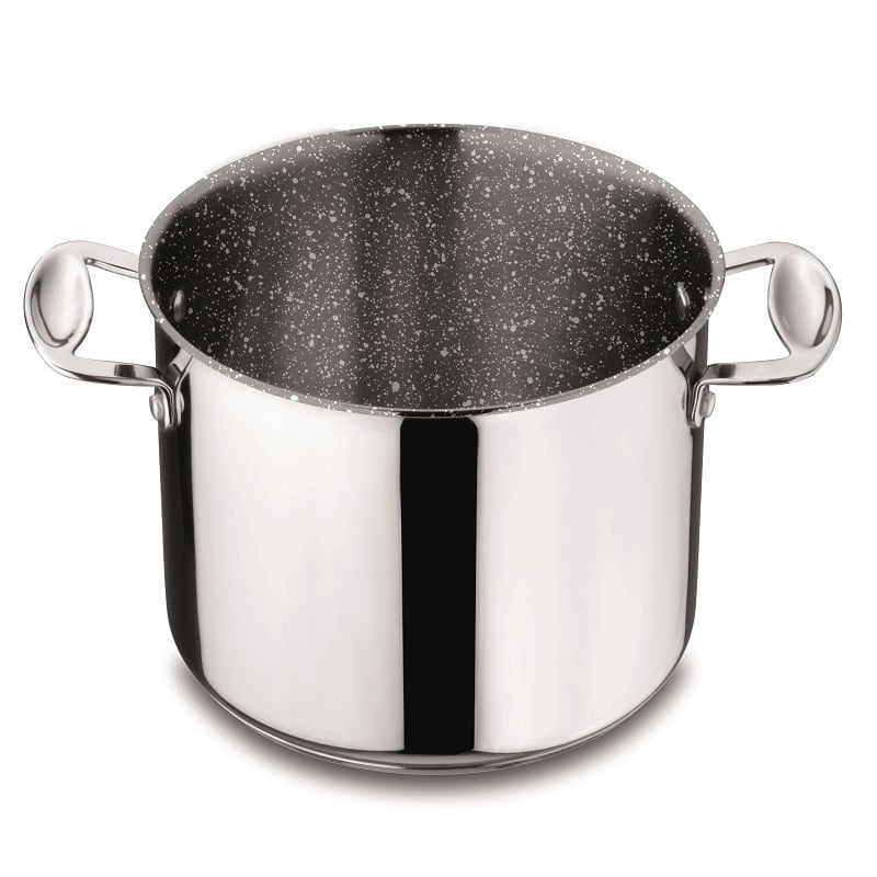 Mepra Glamour Stone 30210122 Deep Pot with Handles – Stainless Steel  Cookware, Dishwasher Safe Kitchenware