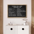 thumbnail image 5 of IDEA4WALL Framed Canvas Print 12 Rules for Living Your Best Life Inspirational Guide Illustrations Wall Art Contemporary Relax/Calm Artwork for Living Room, Bedroom, Office - 24"x36" NATURAL, 5 of 5