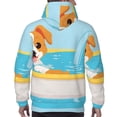 thumbnail image 3 of Bingfone Cute Dog In Bath Men's Drawstring Hoodie Long Sleeve Pocket Sweatshirts-XX-Large, 3 of 6