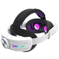 thumbnail image 1 of Compatible with Meta Quest 3/3S VR Headset - Adjustable RGB Head Strap with 12000mAh Battery for Extended Playtime, 1 of 5