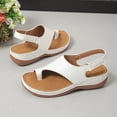 thumbnail image 5 of Dakaela Orthopedic Wedge Sandals for Women Comfortable Walking Dressy Slides 2026 Ladies Platform Slingback Casual Shoes Indoor Outdoor White 8, 5 of 9