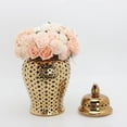 thumbnail image 4 of GROWTH TANK Ceramic Ginger Jar with Lid, Flower Vase Porcelain Storage Jar Decorative Temple, 4 of 9