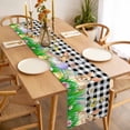 thumbnail image 3 of Easter Bunny Table Runner - 108 Inch Long, Kitchen Dining Table Runner Dresser Scarves, Spring Easter Eggs Chicken Black White Plaid Farmhouse Decor for Coffee Tables Wedding Party Banquet, 3 of 8