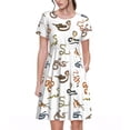thumbnail image 1 of Vsdgher Robes Midi Maxi Décontractées pour Femmes Été 2025 Légères Manches Courtes Col Rond Robe de Plage, 1 of 6