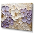 thumbnail image 2 of Designart "Purple-White Violet Simplicity" Violets Canvas Art Print, 2 of 7