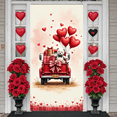 thumbnail image 5 of Red Heart Valentine's Day Banner Romantic Love Display Pink Cherry Blossom Teddy Bear Heart Backdrop for Valentine's Party Romantic Celebration Couples Gathering, 5 of 9
