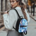 thumbnail image 3 of Eheartsgir Butterfly Marble Texture Design Casual Daypack Handbag Adjustable Strap Mini Backpack for Outing Shopping, Polyester Smooth Zipper Mini Backpack Purse, 3 of 8