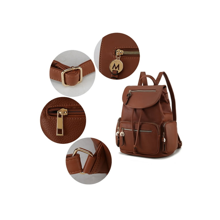Free Shipping MKF Collection Ivanna Vegan Leather Women Aos Oversize Backpack by Mia K Brown Walmart