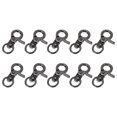 thumbnail image 1 of Uxcell 10 Pack Gancho de Snap de Cordón Giratorio, Ganchos de Disparo de Aleación de Zinc, Negro Claro, 1 of 6