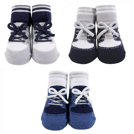 UPC: 0660168582697 | Hudson Baby Infant Boy Socks Boxed Giftset  Blue Sneaker  One Size