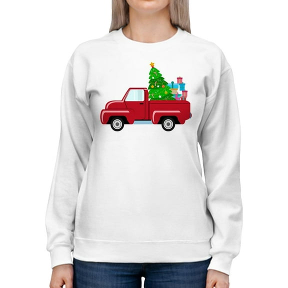 Christmas Truck Sweatshirt Women -SPIdeals Designs, Female x-Large