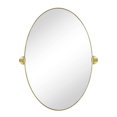 thumbnail image 5 of Bathroom Vanity 20x30" Stainless Steel Metal Framed Gold Oval Pivoting Bathroom Mirror, 5 of 7