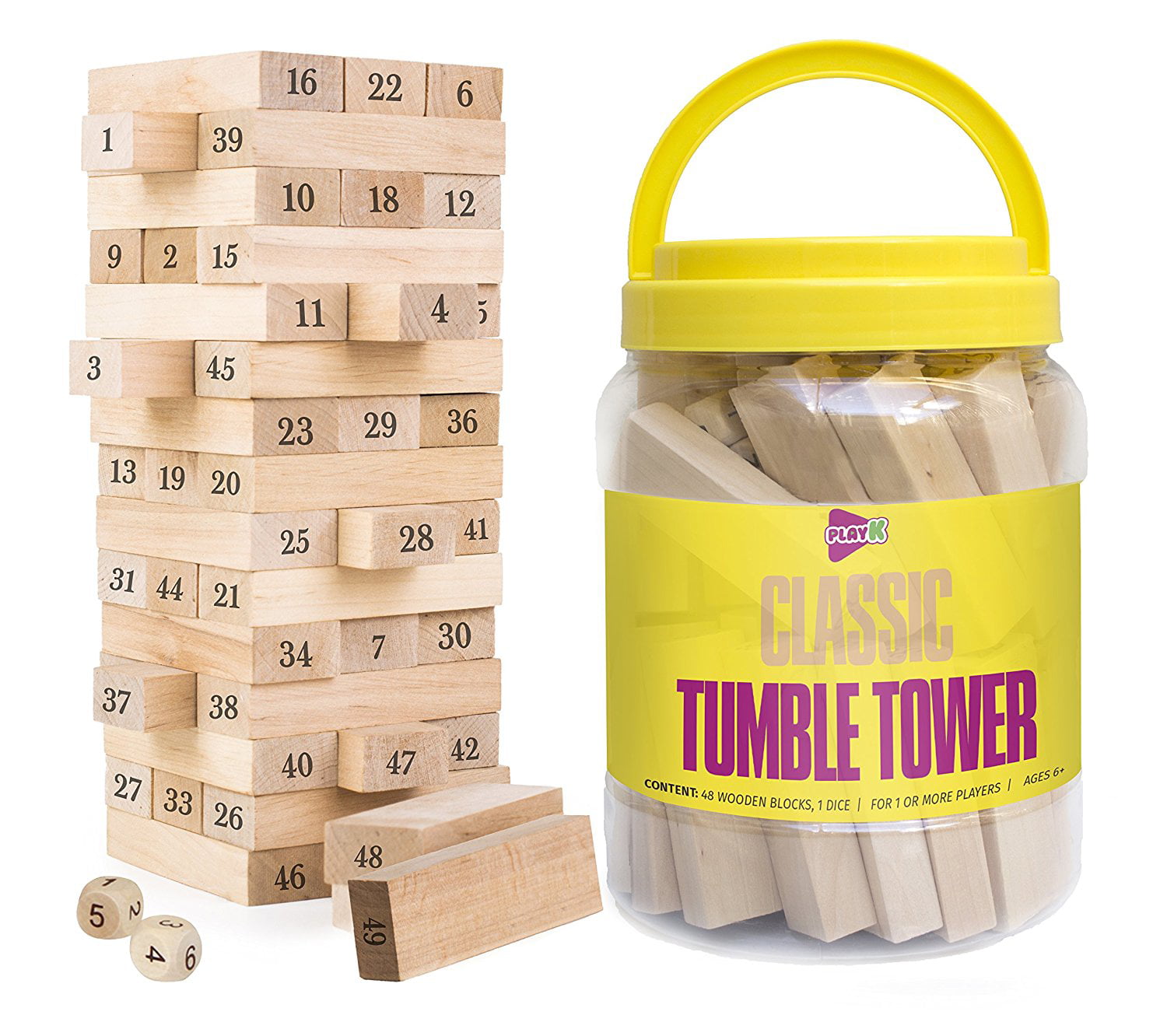 Jenga Wooden Blocks Classic Tumble Tower Generic Family Drinking Party Game...