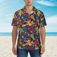 thumbnail image 5 of Picia Rock Music Gentle Cotton Regular Fit Short Sleeve Casual Hawaiian Shirt for Men-Small, 5 of 8