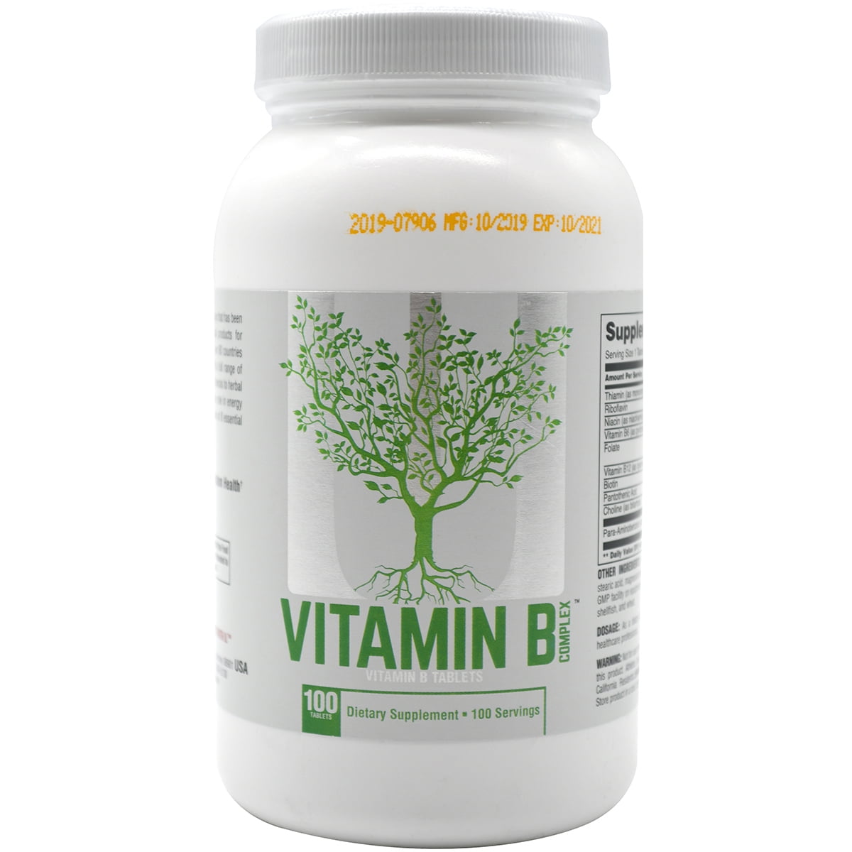 Universal Nutrition Vitamin B Complex Dietary Supplement - 100 Tablets
