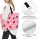 thumbnail image 3 of Balery Strawberry and Ladybugs Bolsa Tote Estilo Estético con Cremalleras, Bolsa de Hombro, Bolsa de Compras Grande y Plegable, 3 of 8