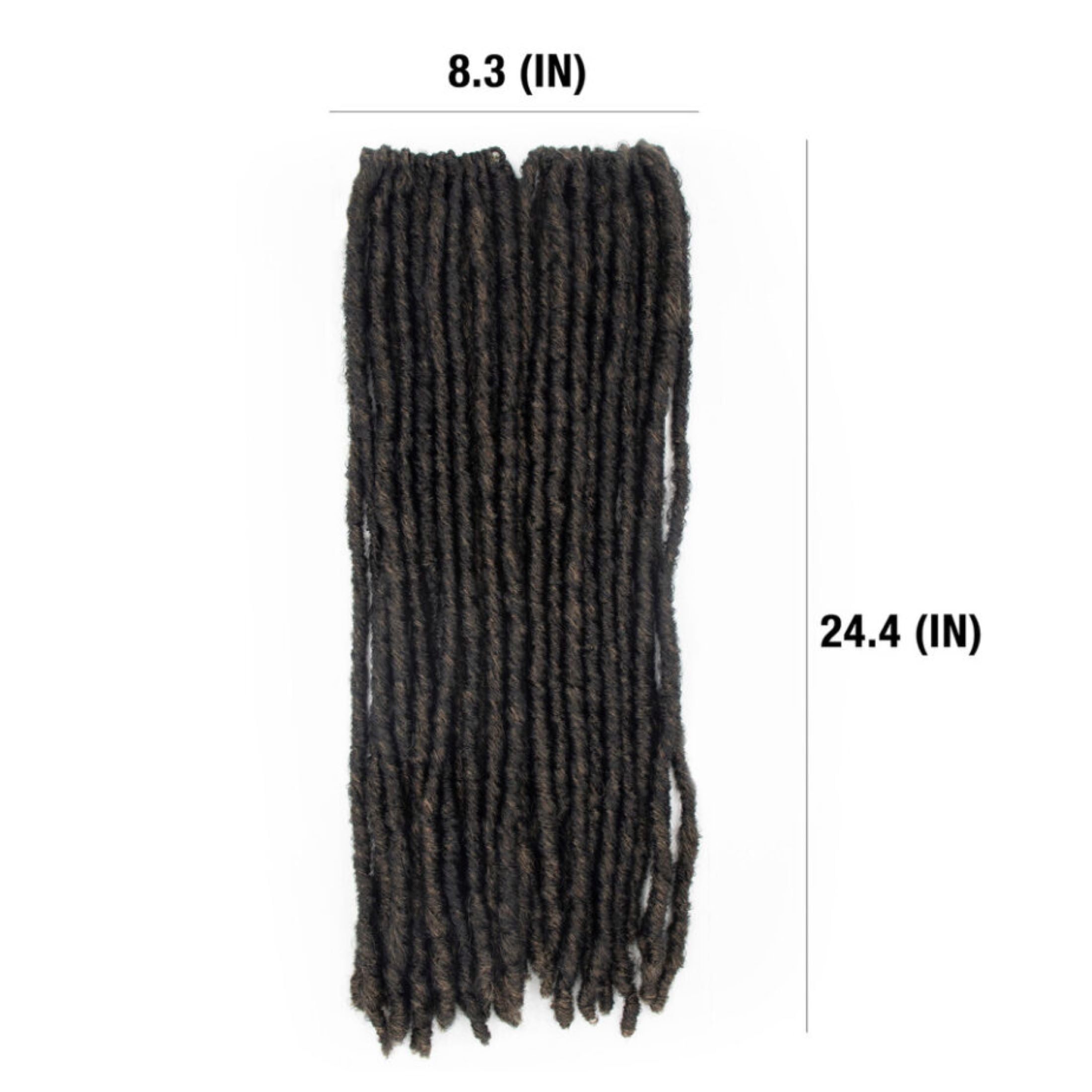 (4 pack) Darling Jozi Locs Crochet Hair 2X Pack, 18 inch, 1/27, Adult, Female