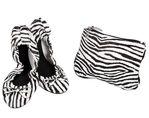 zebra print ballet flats