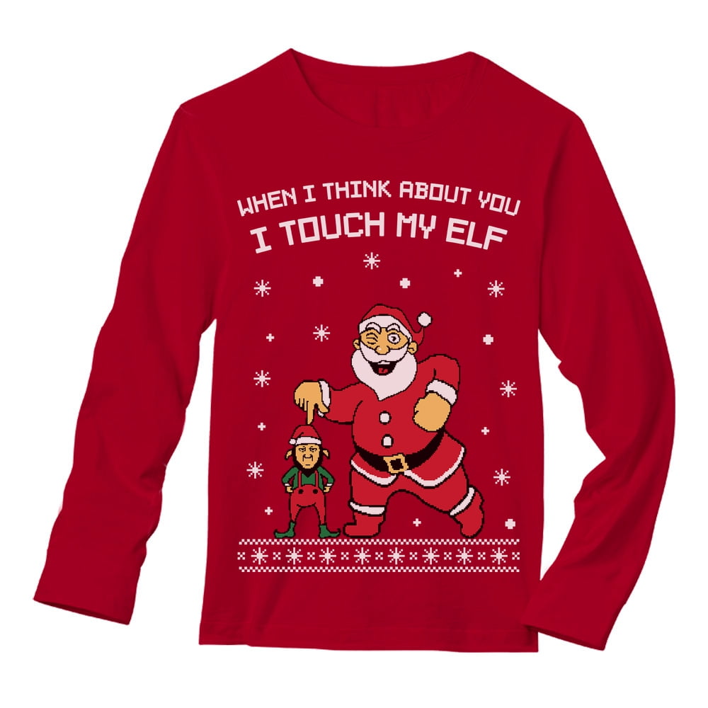 Tstars Tstars Mens I Touch My Elf Funny Humor Ugly Christmas Sweater Style Long Sleeve Birthday Gift T Shirt Walmart Com Walmart Com Tstars Tstars Mens I Touch My Elf Funny Humor Ugly Christmas Sweater Style Long Sleeve Birthday Gift T Shirt Walmart Com Walmart Com