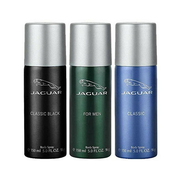 Factuur aanval Flikkeren Jaguar Classic Green, Blue And Black Value Pack Of 3 Deodorants For Men -  Walmart.com