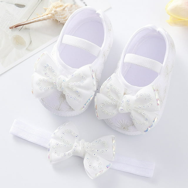 Espadrilles de Mode pour Bébé avec Semelle Souple pour Tout-Petits Chaussures de Robe Perles et Fleurs