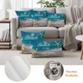 thumbnail image 6 of Turquoise Beach Summer Outdoor Waterproof Pillow Covers, Starfish Coastal Gradient Decorative Rectangle Throw Pillowcase Sofa Cushion Sham for Patio/Couch/Chair, 20"x12" 2 Pack, 6 of 8