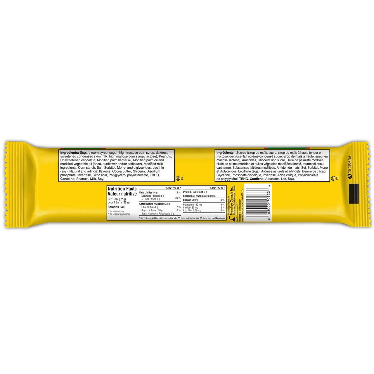 Hershey's Eat-More Dark Toffee Peanut Chocolate Bars 10-Pack (52g Each)