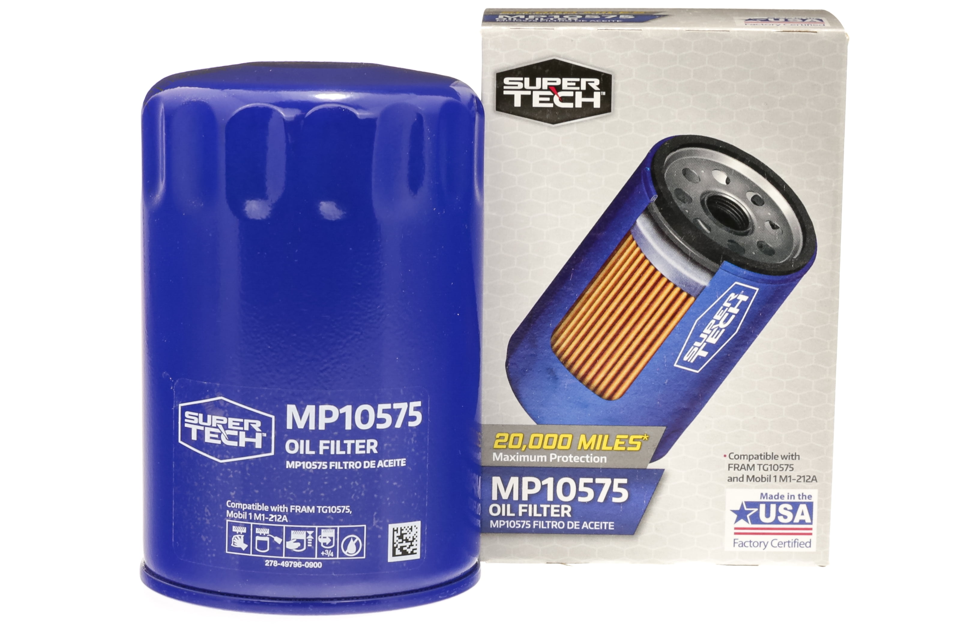 SuperTech Maximum Performance 20,000 mile Synthetic Oil Filter, MP10575, for Buick, Chevrolet, GMC, Dodge, Jeep, Ford