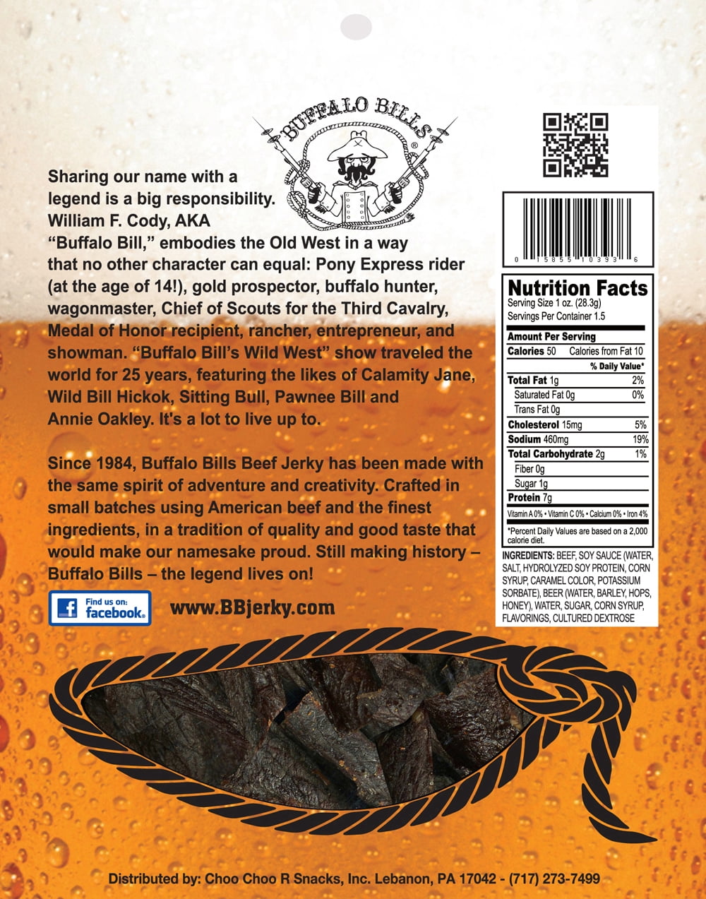 Buffalo Bills 1.5oz Premium Beer Beef Jerky Packs (ten 1.5oz beef jerky packs)