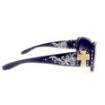 thumbnail image 3 of Texas West Womens Sunglass with Antiqued Ornate Cross And Rhinestones UV400 Lens, 3 of 3