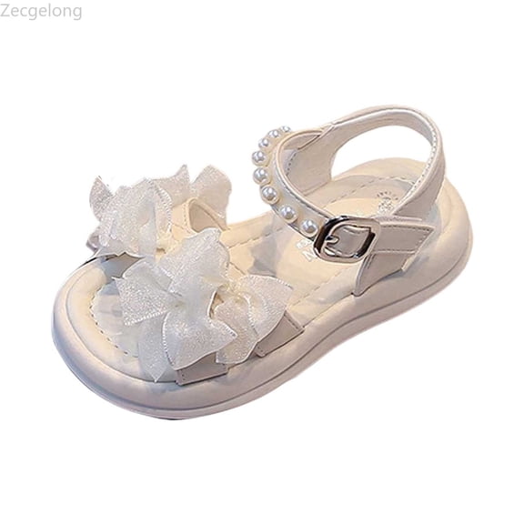 Zecgelong Girls Sandals For Everyday Wear Lightweight Breathable Casual School Outdoor Summer Spring Footwear For Kids Age 4 12 Girls Princess Sandals Size 10 Beige