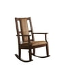 ACME Butsea Rocking Chair, Brown Fabric & Espresso