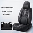 thumbnail image 5 of Juego completo de fundas universales de cuero para asientos de coche para BMW E61 Touring Lada Vesta VW Passat B5 Freed, accesorios para interiores de automóviles para mujer, 5 of 5