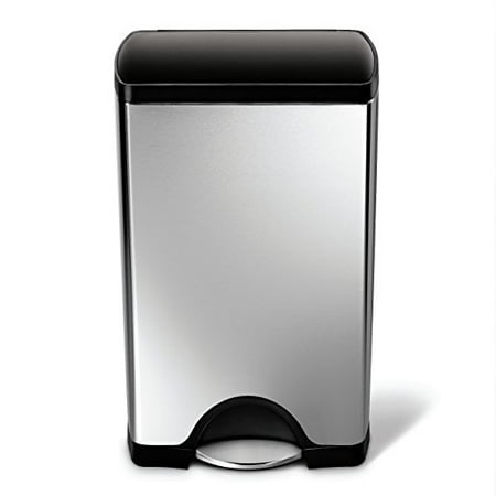 UPC 838810007052 product image for simplehuman; Rectangle Plastic Lid Brushed Stainless Steel Step Trash Can | upcitemdb.com