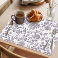 thumbnail image 3 of Pastoral Flowers Placemats Set of 2, Vintage Lavender Flower Farmhouse Plant Non-Slip Place Mats Washable Table Mats for Kitchen Dining Table Decorations Indoor/Outdoor, 3 of 9