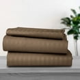 thumbnail image 3 of Lux Decor Collection 1800 Thread Count Brown Striped Stripes Striped Microfiber Sheet Sets, Twin, Deep Pocket 4 Pieces, 3 of 6