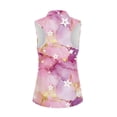 thumbnail image 3 of Uorisanigo Marble Pattern Women's Golf Top Casual Comfortable Quick Dry Zip Up Workout Tennis Tops Relaxed Sleeveless Star Outing Wear for Workout Sports, 3 of 7