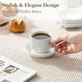 thumbnail image 5 of 4 OZ Porcelain Espresso Cups with Saucers and Metal Stand Set of 4, Stackable Cappuccino Cups, White Expresso Shots Cup Set for Coffee Drinks, Latte, Tea, 5 of 5