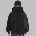 thumbnail image 5 of Towmus Balaclava Hoodie Zippe, Double Hooded Zip Jacket, Built-In Eye Mask, Full Zip Hooded Sweatshirt, Unisex, 5 of 5