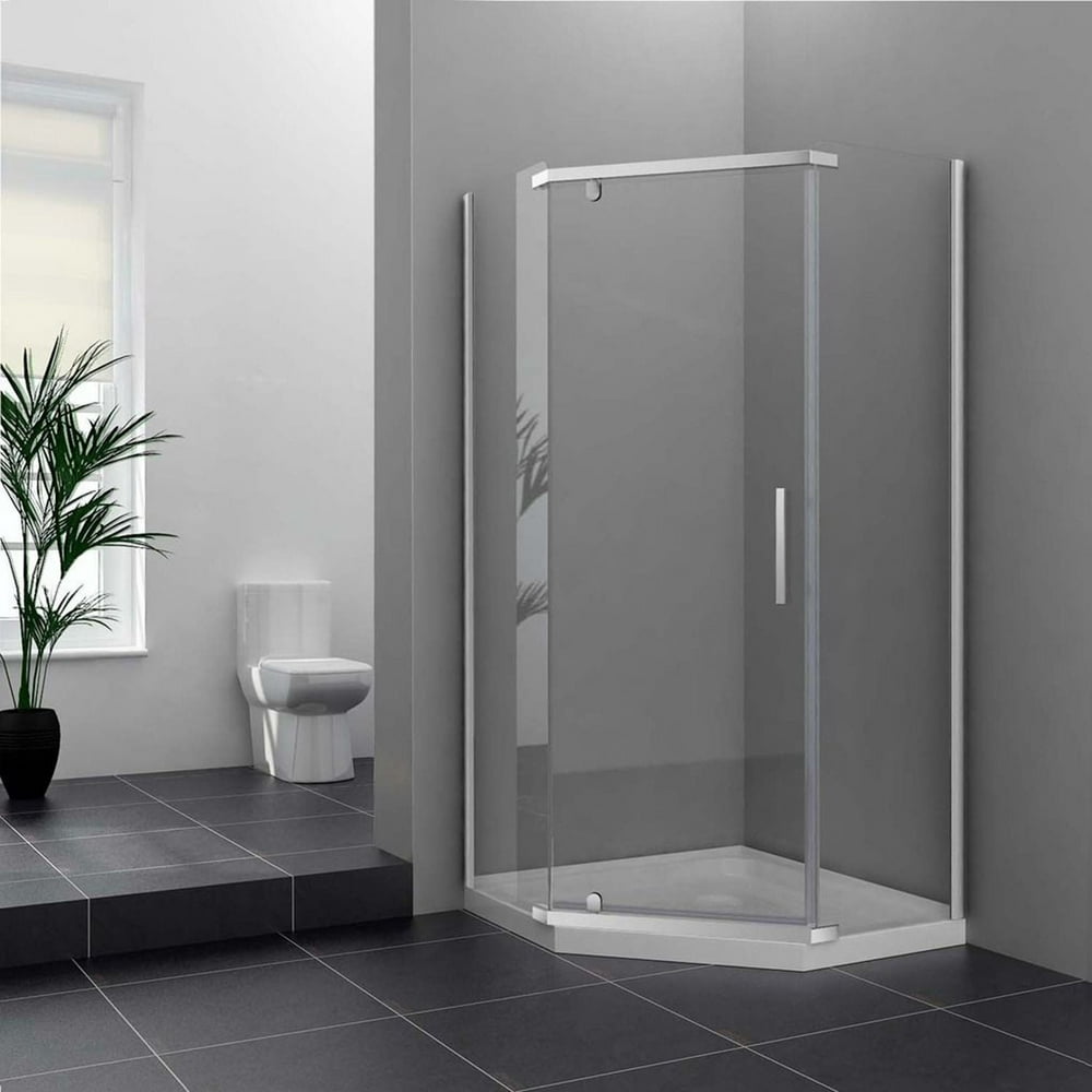 SUNNY SHOWERS 36 3/5 in.W x 36 3/5 in.D x 71 4/5 in.H Hinged Corner