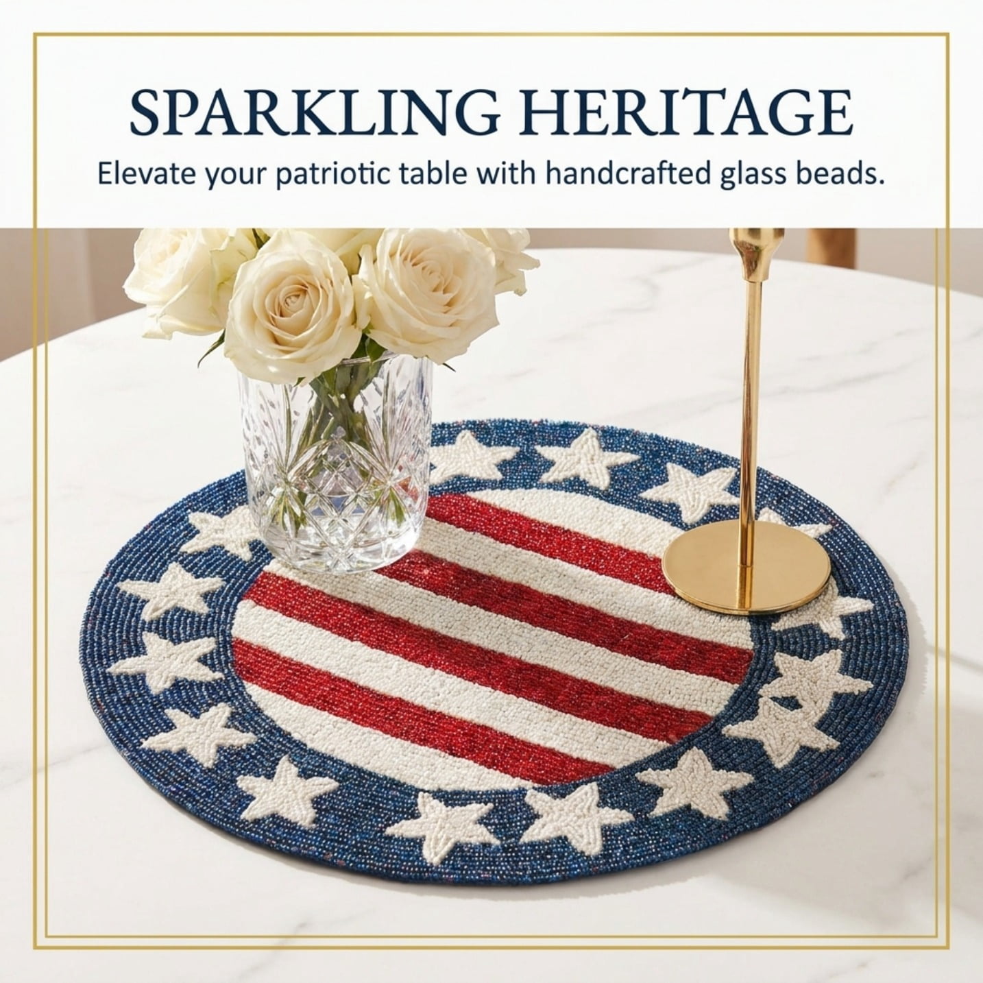 USA Flag Placemats for Fall Autumn Thanksgiving Dining Table Scratch Heat Resistant Charger Mats Kitchen Decor Set of 6