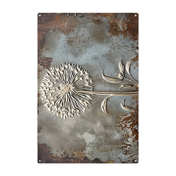 Metal Wall Art - Wrought Iron Hanging Decor, Waterproof and Rust-Resistant, Tool-Free Installation, Retro-Style Iron Painting for Indoor/Outdoor Spaces
