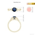thumbnail image 6 of ANGARA Natural 1 ct Blue Sapphire Crossover Engagement Ring in 14K Yellow Gold for Women (Size-6mm) | September Birthstone, Anniversary, Jewelry Gift for Women | Natural Sapphire Ring, 6 of 10
