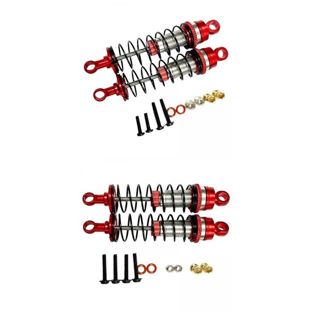 Amortiguador Delantero Y Trasero 1/16 Rojo Fácil Instalación Duradero perfke amortiguar