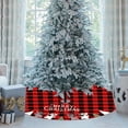 thumbnail image 4 of HongHeng Circle Christmas Tree Skirt 35 in for Christmas Decorations Skirt Rustic Xmas Holiday New Year Party Tree Mat Decor Indoor Outdoor Christmas Tree Mats, 4 of 6