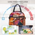 thumbnail image 4 of Disketp Oil Paintings of Elephants Lonchera Térmica para Mujer y Hombre, Bolsa de Almuerzo Reutilizable e Impermeable para Trabajo, Viajes y Picnic, 4 of 7