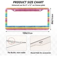 thumbnail image 3 of Coolnut Beautiful Rainbow Stripes License Plate Frames 2 Packs,License Plate Covers,Universal Aluminum Tag Frame for Front and Rear Car Tags196 Home Decor, 3 of 7